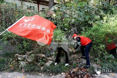 留住绿色  留住美丽 ——李白纪念馆志愿者开展环境绿化整治活动