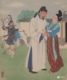 李白妇女诗集绘（第二十九幅）