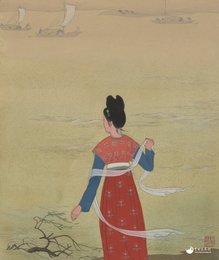 李白妇女诗集绘（第四十五幅）